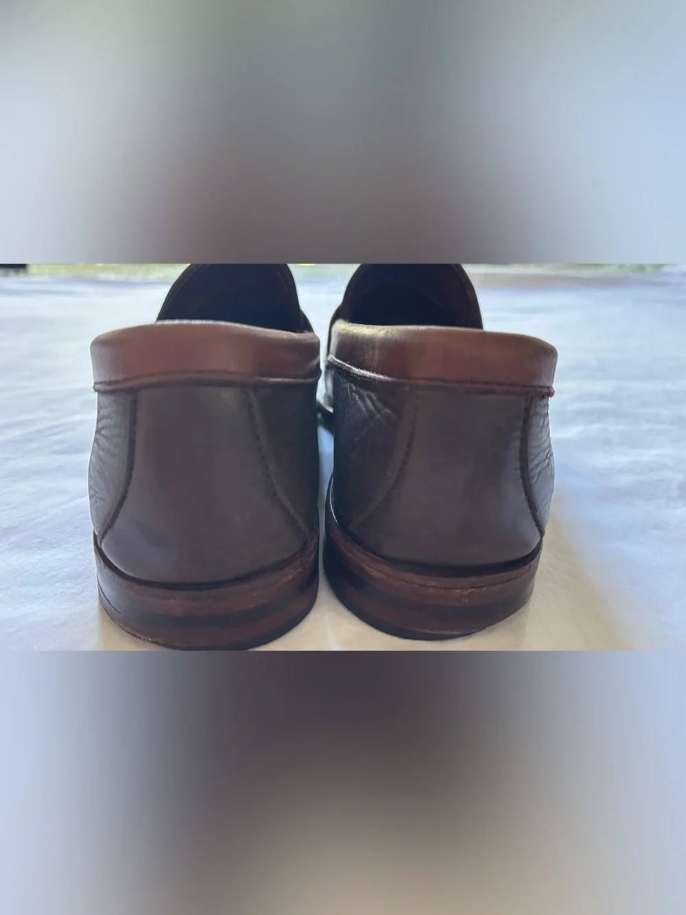 Allen Edmonds Burke Penny Loafers Men’s 9 Brown Leather Slip On Dress Shoes USA